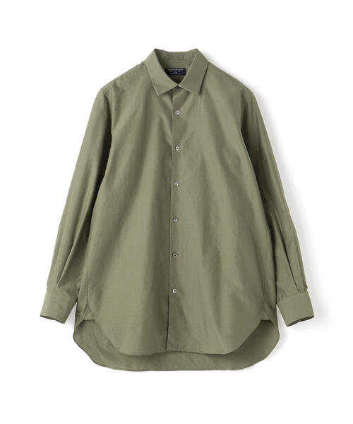 TOMORROWLAND （トゥモローランド）の「コットンシルク セミワイドカラーロングシャツ（シャツ/ブラウス・メンズ・オレンジ/ブルー/グリーン/シャーベット・S/M/L/XS）」の2枚目の写真