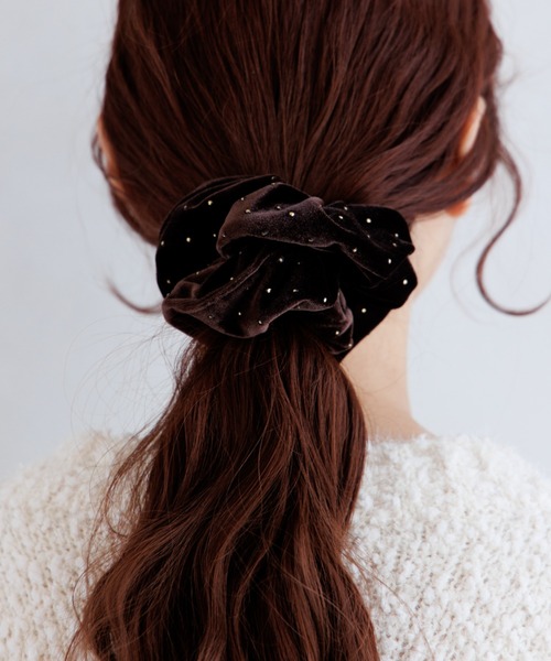 flower（フラワー）の「パウダースタッズシュシュ（シュシュ・レディース・ブラック/ブラウン・FREE/SMALL）」の18枚目の写真