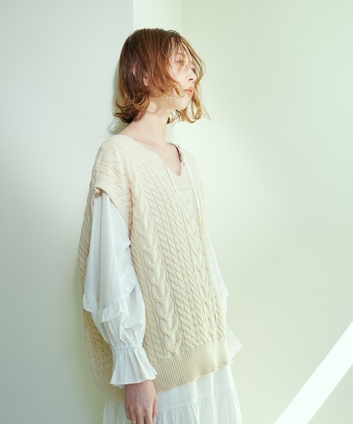 natural couture(ナチュラルクチュール)の「【WEB限定】1枚で決まる袖ミニフリルティアードワンピース(ワンピース・レディース・ブラック/オフホワイト/イエロー/その他1/その他2・FREE)」の15枚目の写真