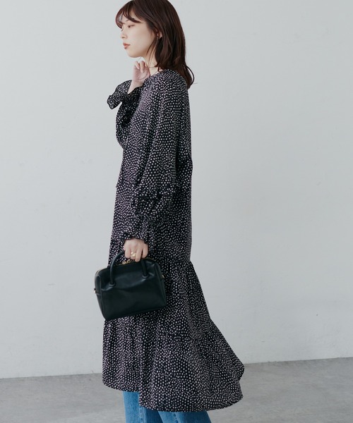 natural couture(ナチュラルクチュール)の「【WEB限定】1枚で決まる袖ミニフリルティアードワンピース(ワンピース・レディース・ブラック/オフホワイト/イエロー/その他1/その他2・FREE)」の13枚目の写真