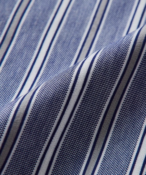 MEN'S MELROSE(メンズメルローズ)の「モダンストライプバンドカラーシャツ(シャツ/ブラウス・メンズ・ブルー/グレイッシュベージュ・S/M/L)」の11枚目の写真