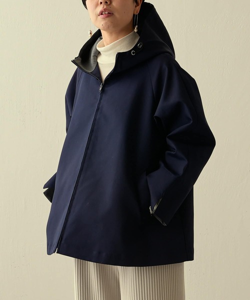 BEARDSLEY（ビアズリー）の「ボンディングショートコート（その他アウター・レディース・ネイビー・FREE）」の12枚目の写真