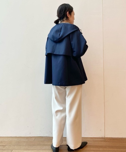 BEARDSLEY（ビアズリー）の「ボンディングショートコート（その他アウター・レディース・ネイビー・FREE）」の20枚目の写真