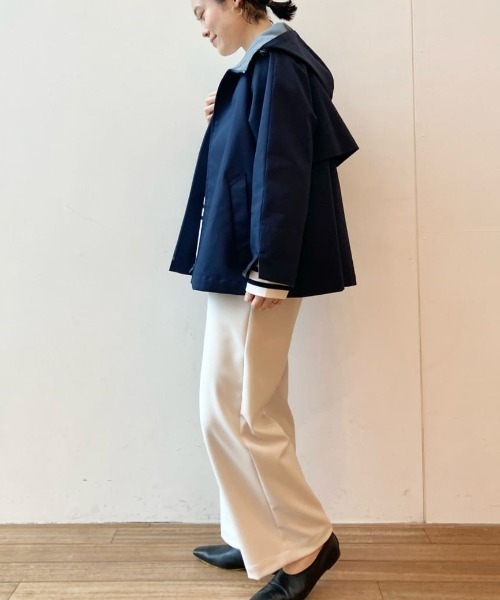 BEARDSLEY（ビアズリー）の「ボンディングショートコート（その他アウター・レディース・ネイビー・FREE）」の19枚目の写真