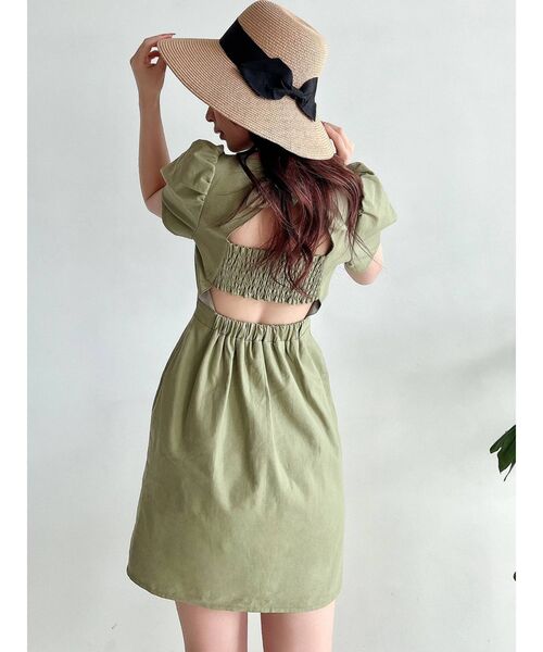 RESEXXY（リゼクシー）の「パワショルミニワンピース（ワンピース・レディース・アイボリー/ブラック/グリーン・FREE）」の6枚目の写真