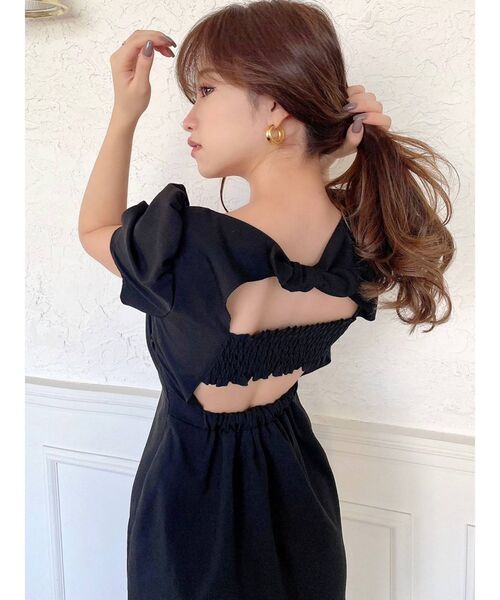 RESEXXY（リゼクシー）の「パワショルミニワンピース（ワンピース・レディース・アイボリー/ブラック/グリーン・FREE）」の9枚目の写真