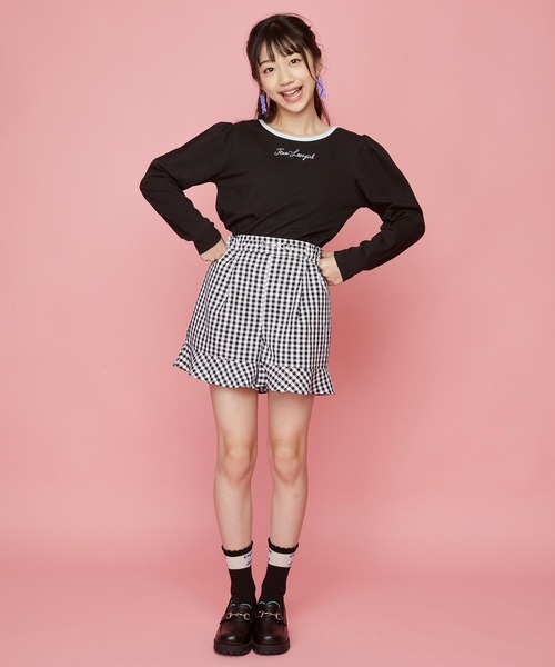 JENNI love（ジェニィラブ）の「ギンガム裾フリルキュロット（その他