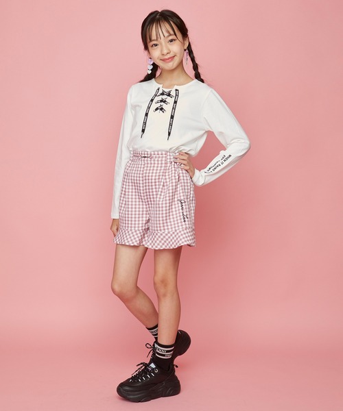 JENNI love（ジェニィラブ）の「ギンガム裾フリルキュロット（その他