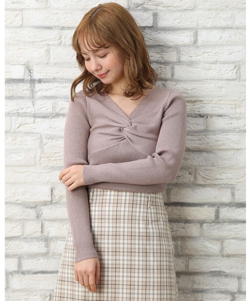 INGNI（イング）の「12Gツイスト長袖ニット（ニット/セーター・レディース・グレー系その他/ブラック/マスタード/パープル/ミント/アイボリー系/ブラウン系その他5・M）」の4枚目の写真
