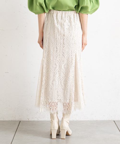prose verse（プロズヴェール）の「レースマーメイドスカート（スカート・レディース・オフホワイト/ブラック・MEDIUM）」の19枚目の写真