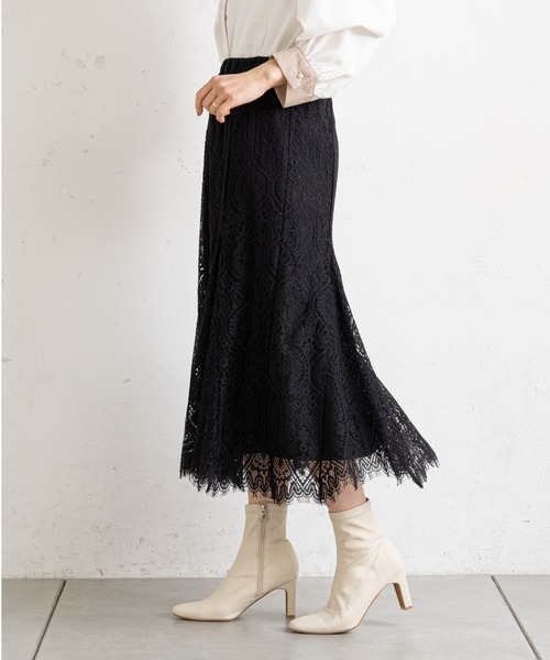 prose verse（プロズヴェール）の「レースマーメイドスカート（スカート・レディース・オフホワイト/ブラック・MEDIUM）」の13枚目の写真
