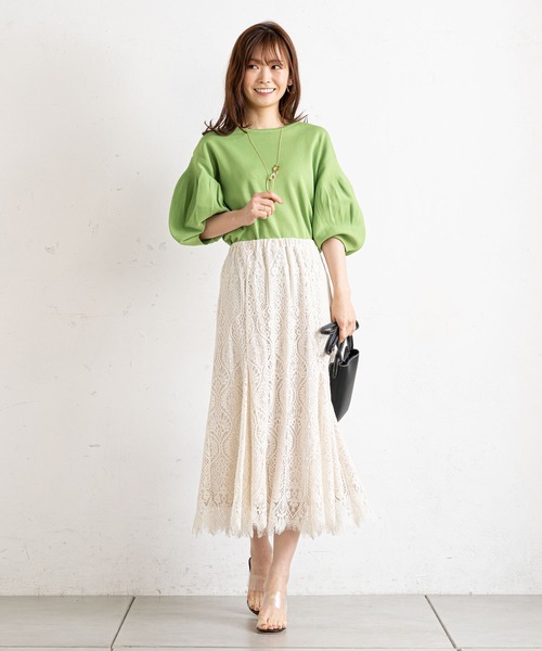 prose verse（プロズヴェール）の「レースマーメイドスカート（スカート・レディース・オフホワイト/ブラック・MEDIUM）」の17枚目の写真