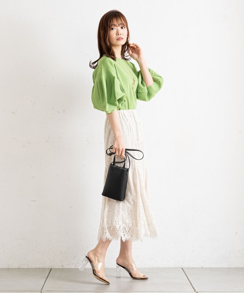 prose verse（プロズヴェール）の「レースマーメイドスカート（スカート・レディース・オフホワイト/ブラック・MEDIUM）」の7枚目の写真