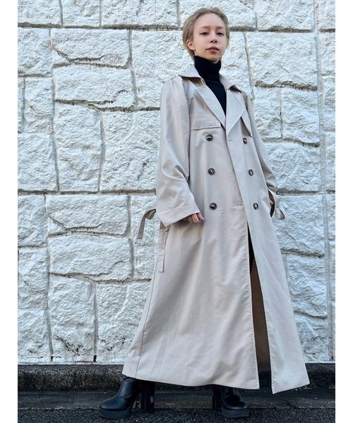 DURAS(デュラス)の「3WAYトレンチコート(トレンチコート・レディース・ライム/ブルー/ベージュ・FREE)」の2枚目の写真