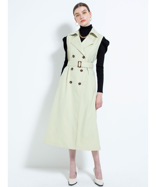 DURAS(デュラス)の「3WAYトレンチコート(トレンチコート・レディース・ライム/ブルー/ベージュ・FREE)」の10枚目の写真