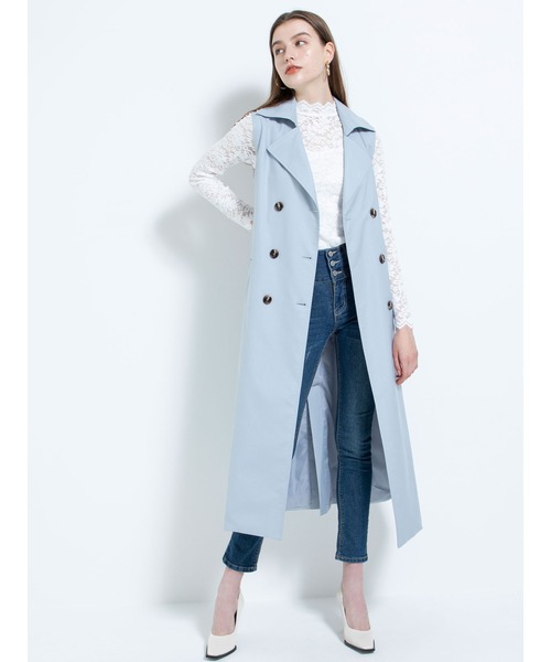 DURAS(デュラス)の「3WAYトレンチコート(トレンチコート・レディース・ライム/ブルー/ベージュ・FREE)」の19枚目の写真