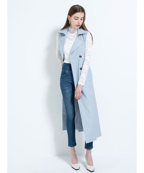 DURAS(デュラス)の「3WAYトレンチコート(トレンチコート・レディース・ライム/ブルー/ベージュ・FREE)」の20枚目の写真