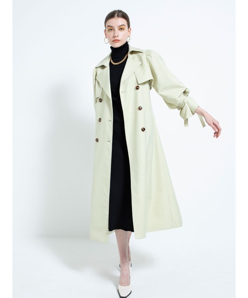 DURAS(デュラス)の「3WAYトレンチコート(トレンチコート・レディース・ライム/ブルー/ベージュ・FREE)」の4枚目の写真