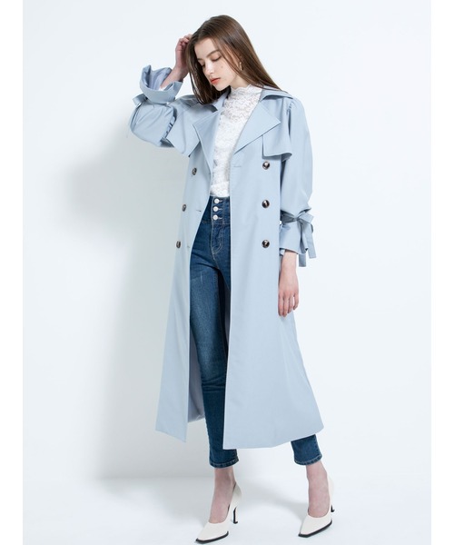DURAS(デュラス)の「3WAYトレンチコート(トレンチコート・レディース・ライム/ブルー/ベージュ・FREE)」の15枚目の写真