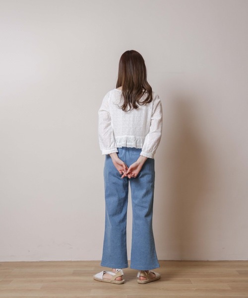 flower（フラワー）の「サマリーブラウス（シャツ/ブラウス・レディース・ホワイト/ブルー・FREE）」の5枚目の写真