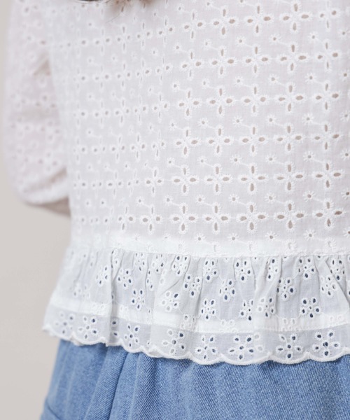 flower（フラワー）の「サマリーブラウス（シャツ/ブラウス・レディース・ホワイト/ブルー・FREE）」の11枚目の写真