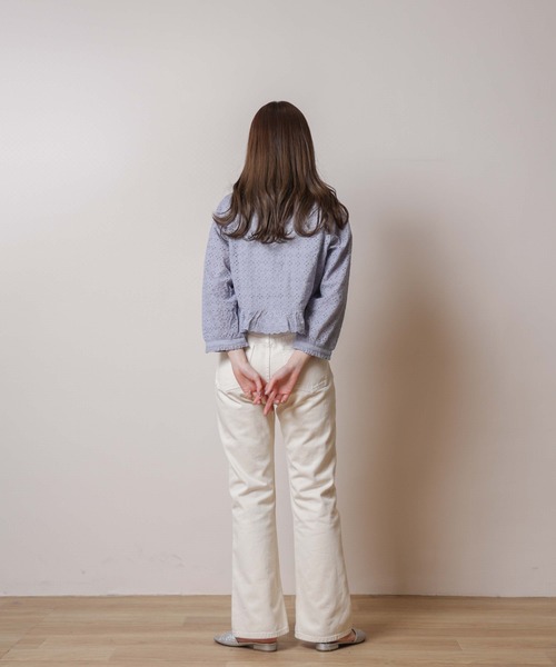 flower（フラワー）の「サマリーブラウス（シャツ/ブラウス・レディース・ホワイト/ブルー・FREE）」の14枚目の写真