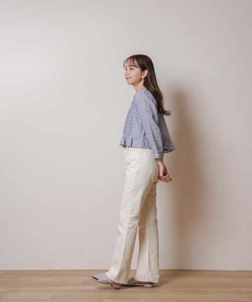 flower（フラワー）の「サマリーブラウス（シャツ/ブラウス・レディース・ホワイト/ブルー・FREE）」の15枚目の写真