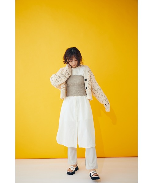 セール ノーカラーシャツワンピース ワンピース Shel Tter Original シェルターオリジナル のファッション通販 Zozotown