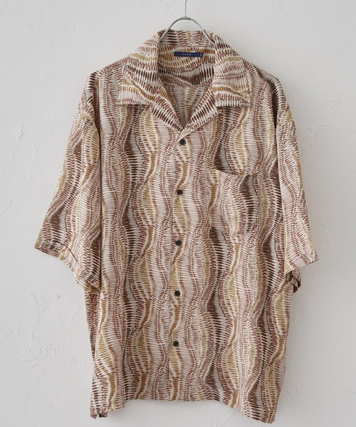 CPCM（シーピーシーエム）の「アソート総柄半袖開襟シャツ（シャツ/ブラウス・メンズ・ブラック系その他/グレー/グレー系その他/ベージュ/グリーン/グリーン系その他/ブルー/ブルー系その他/オレンジ/ブラック/チャコールグレー/ピンク/ダークグリーン/アイボリー・MEDIUM/LARGE）」の20枚目の写真