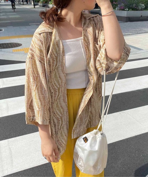 CPCM（シーピーシーエム）の「アソート総柄半袖開襟シャツ（シャツ/ブラウス・メンズ・ブラック系その他/グレー/グレー系その他/ベージュ/グリーン/グリーン系その他/ブルー/ブルー系その他/オレンジ/ブラック/チャコールグレー/ピンク/ダークグリーン/アイボリー・MEDIUM/LARGE）」の15枚目の写真