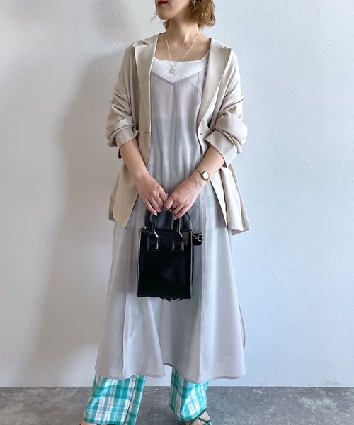 PAGEBOY（ページボーイ）の「シアーカットキャミワンピース（ワンピース・レディース・ブラック/ベージュ系その他・FREE）」の6枚目の写真