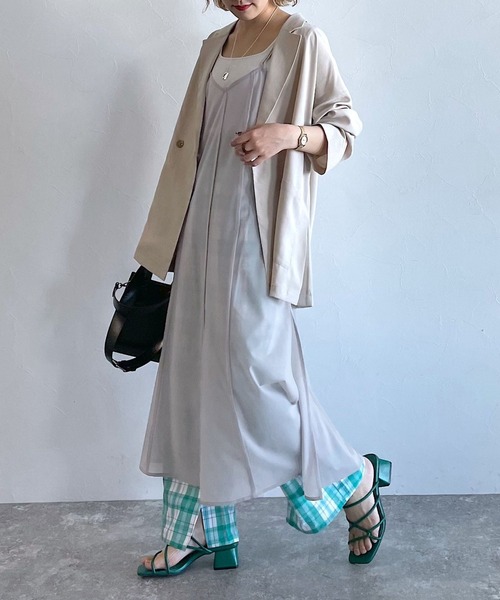 PAGEBOY（ページボーイ）の「シアーカットキャミワンピース（ワンピース・レディース・ブラック/ベージュ系その他・FREE）」の7枚目の写真