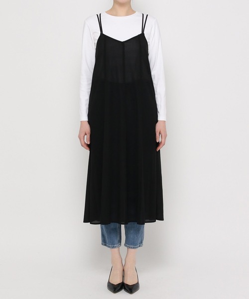 PAGEBOY（ページボーイ）の「シアーカットキャミワンピース（ワンピース・レディース・ブラック/ベージュ系その他・FREE）」の9枚目の写真