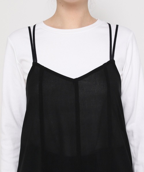 PAGEBOY（ページボーイ）の「シアーカットキャミワンピース（ワンピース・レディース・ブラック/ベージュ系その他・FREE）」の12枚目の写真