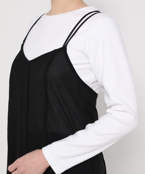 PAGEBOY（ページボーイ）の「シアーカットキャミワンピース（ワンピース・レディース・ブラック/ベージュ系その他・FREE）」の13枚目の写真