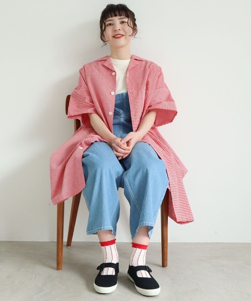 l'atelier du savon(アトリエドサボン)の「ぽこぽこストライプ くつ下(ソックス/靴下・レディース・ブラック/レッド・FREE)」の13枚目の写真