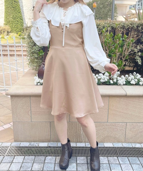 apres jour(アプレジュール)の「【セットアップ可能】フレアキャミワンピース【ZOZOTOWN限定アイテム】(ワンピース・レディース・モカ/ベージュ系その他/ブラウン系その他/ベージュ・X-LARGE/フリー)」の8枚目の写真