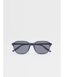 ZEGNA | トランスペアレント グレー LEGGERISSIMO アセテート サングラス(サングラス)