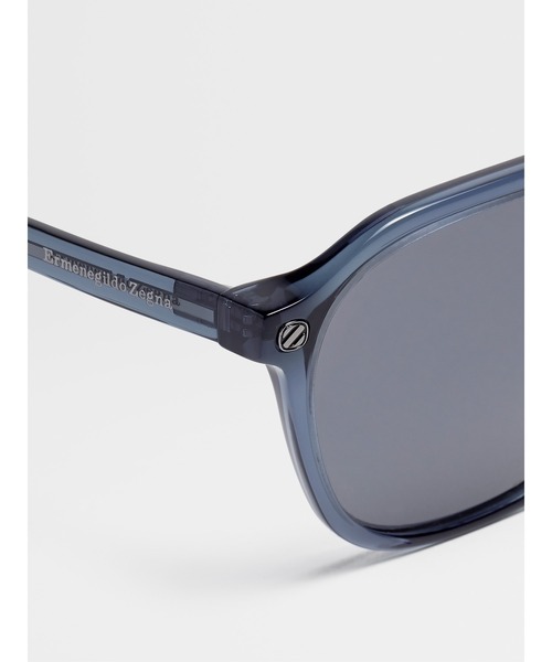 ZEGNA(ゼニア)の「トランスペアレント グレー LEGGERISSIMO アセテート サングラス(サングラス・メンズ・グレー・ONESIZE)」の3枚目の写真