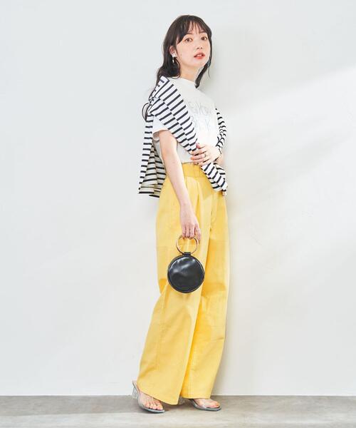 coen（コーエン）の「ソフトコットン2タックチノパンツ（チノパンツ・レディース・ベージュ/ネイビー/イエロー・M/S/L）」の15枚目の写真