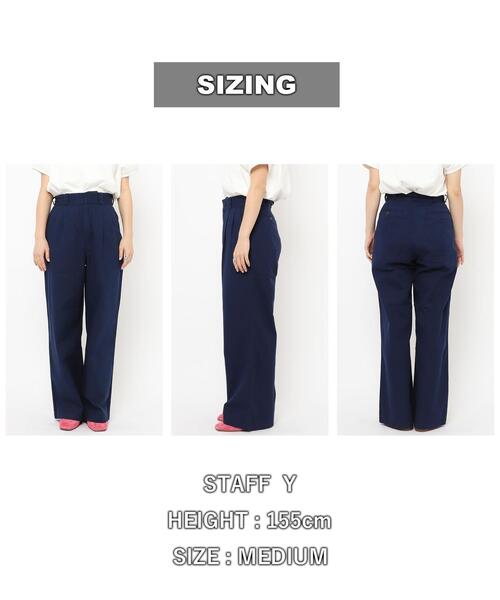 coen（コーエン）の「ソフトコットン2タックチノパンツ（チノパンツ・レディース・ベージュ/ネイビー/イエロー・M/S/L）」の12枚目の写真