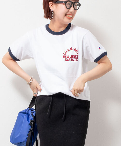 Tシャツ・カットソー CHAMPION SS25 TSHIRT L/S (221164 NBK) Champion/チャンピオン SHORT SLEEVE T-SHIRT（Tシャツ