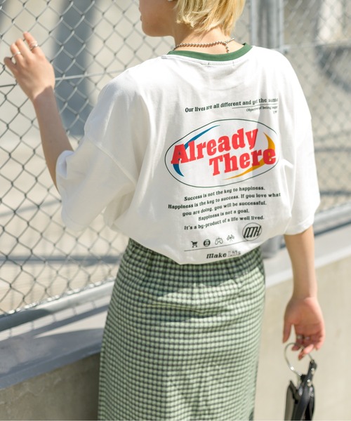SpRay(スプレイ)の「オーバルロゴリンガー Tシャツ(Tシャツ/カットソー・レディース・オフホワイト/ピンク/ブルー/ミント/オートミール/スミクロ・FREE)」の2枚目の写真