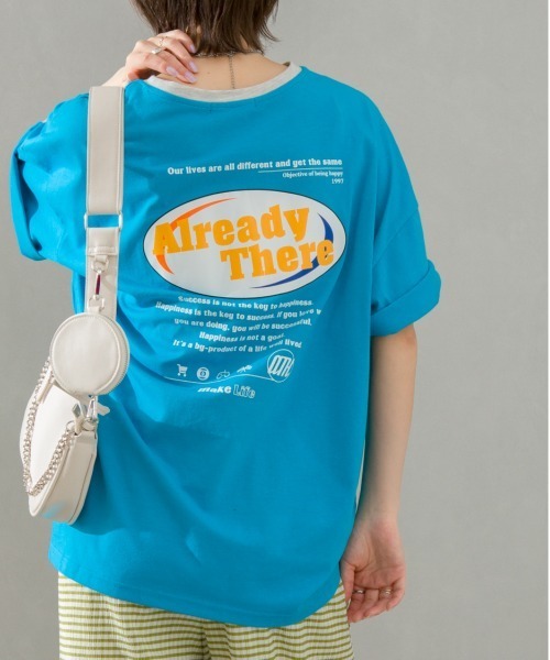 SpRay(スプレイ)の「オーバルロゴリンガー Tシャツ(Tシャツ/カットソー・レディース・オフホワイト/ピンク/ブルー/ミント/オートミール/スミクロ・FREE)」の6枚目の写真
