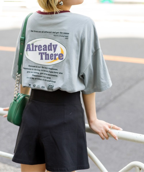 SpRay(スプレイ)の「オーバルロゴリンガー Tシャツ(Tシャツ/カットソー・レディース・オフホワイト/ピンク/ブルー/ミント/オートミール/スミクロ・FREE)」の5枚目の写真