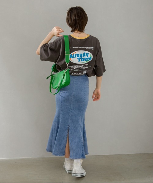 SpRay(スプレイ)の「オーバルロゴリンガー Tシャツ(Tシャツ/カットソー・レディース・オフホワイト/ピンク/ブルー/ミント/オートミール/スミクロ・FREE)」の20枚目の写真