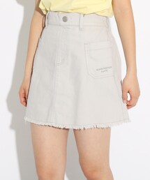 PINK-latte（ピンクラテ）の「◆デニムカットオフミニスカート（スカート・キッズ）」