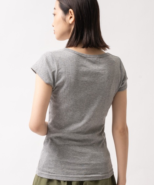salle de bal(サルデバル)の「Robert P. Miller / ロバート・ピー・ミラー パネルリブ 半袖Tシャツ Tシャツ インナー 807C DRE(Tシャツ/カットソー・レディース・ブラック系その他/ホワイト/グレー/ブラック・FREE)」の20枚目の写真