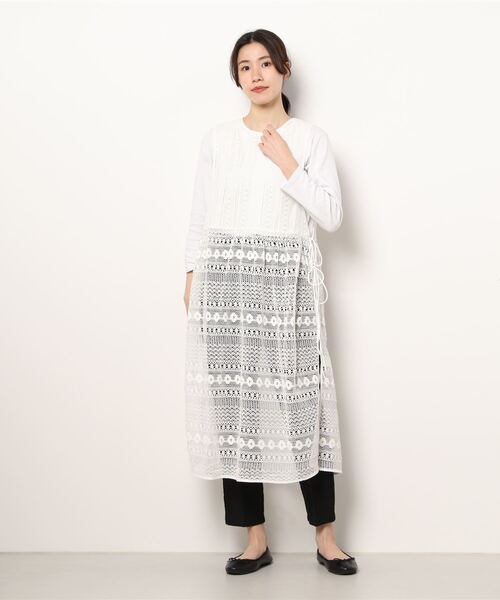 Samansa Mos2(サマンサ モスモス)の「総レースレイヤードワンピース(ワンピース・レディース・ブラック/オフホワイト/キナリ・フリ-)」の16枚目の写真