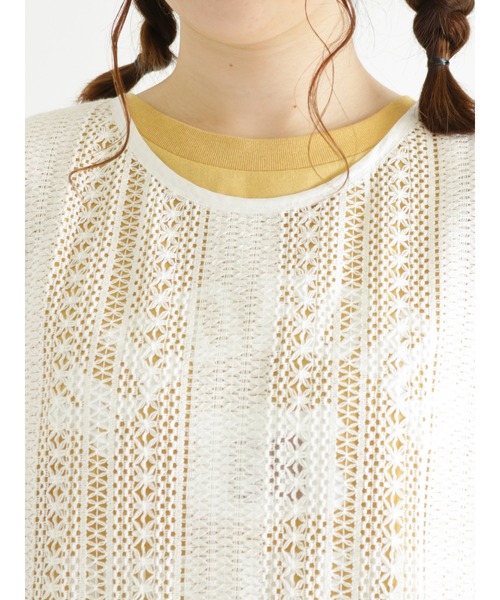 Samansa Mos2(サマンサ モスモス)の「総レースレイヤードワンピース(ワンピース・レディース・ブラック/オフホワイト/キナリ・フリ-)」の10枚目の写真